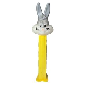 VINTAGE PEZ BUGS BUNNY LOONEY TUNES YELLOW DISPENSER WITH FEET COLLECTIBLE EUC